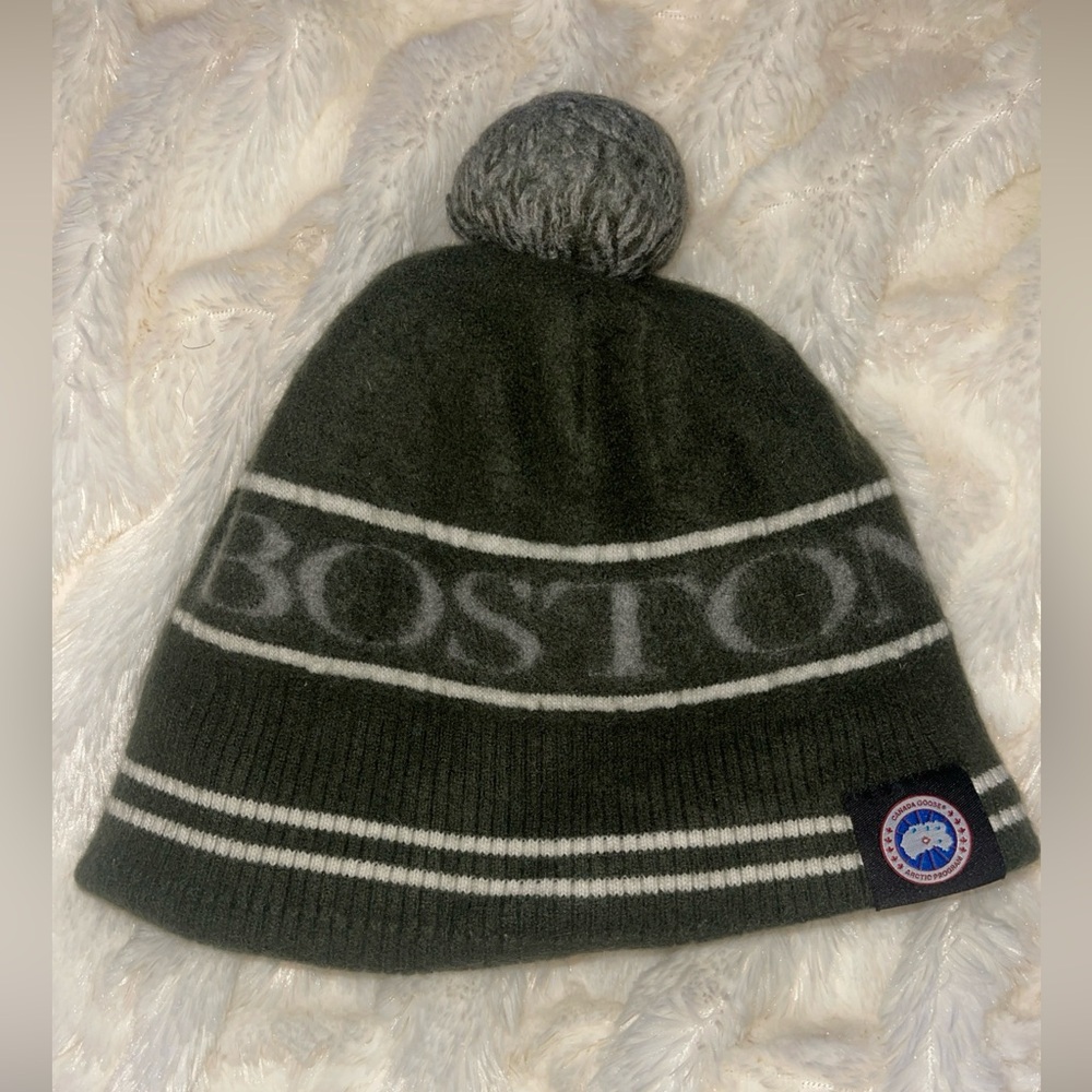RARE!! Canada Goose Limited Edition Boston Wool Blend Beanie in Military Green
